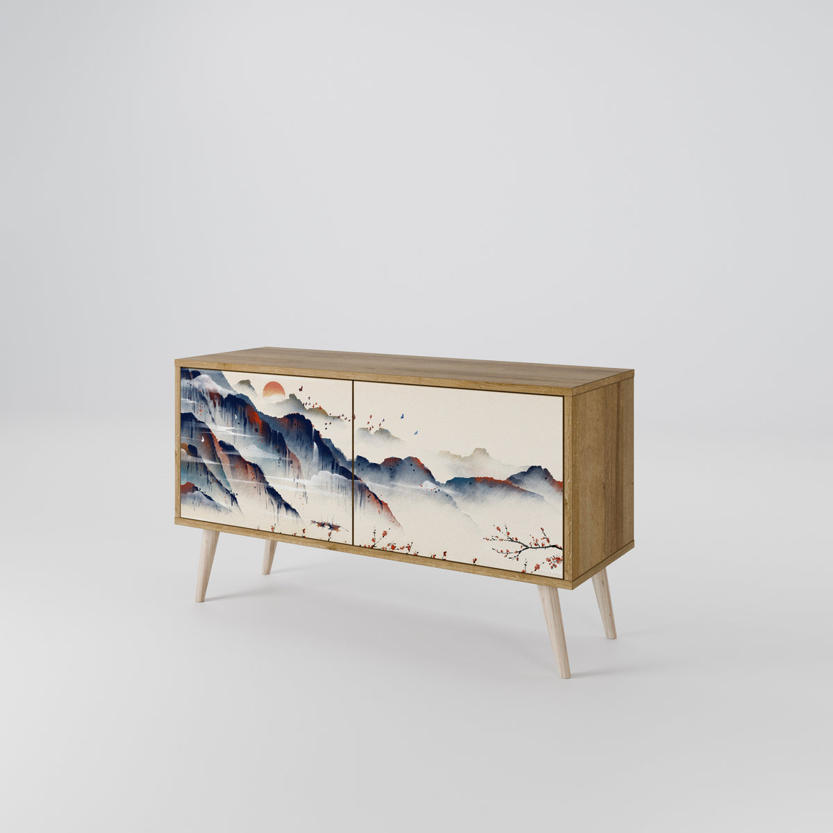 JAPANESE LANDSCAPE Móvel de TV Compacto de 2 Portas