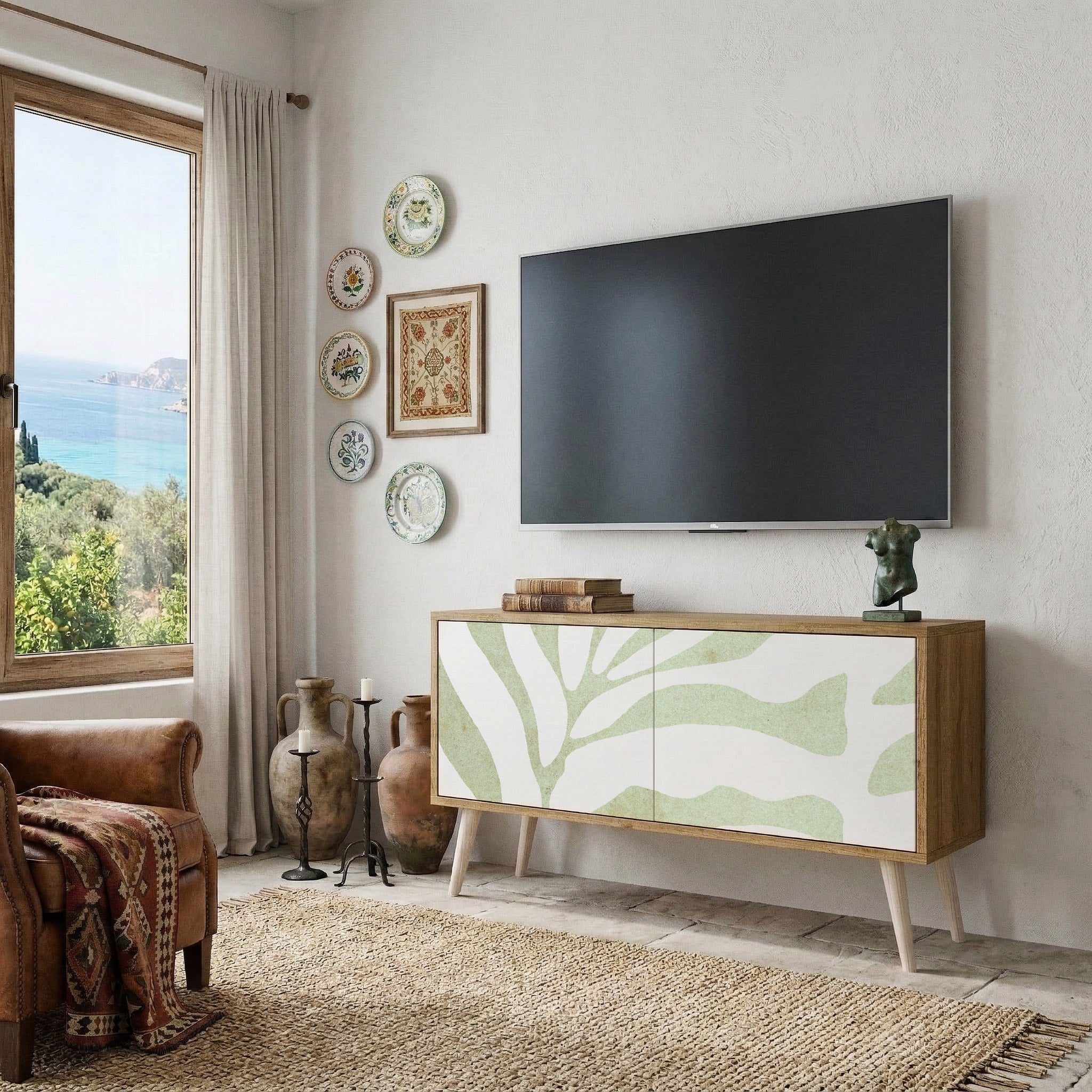 BOTANICAL SPARK Compact 2-Door TV Cabinet