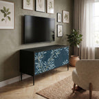 BLUE LEAVES Compact 2-Door TV Cabinet