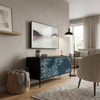 BLUE LEAVES Compact 2-Door TV Cabinet