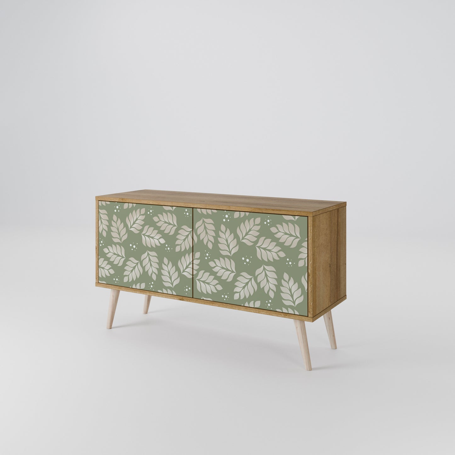 LEAVES ON GREEN Compact 2-Door TV Cabinet