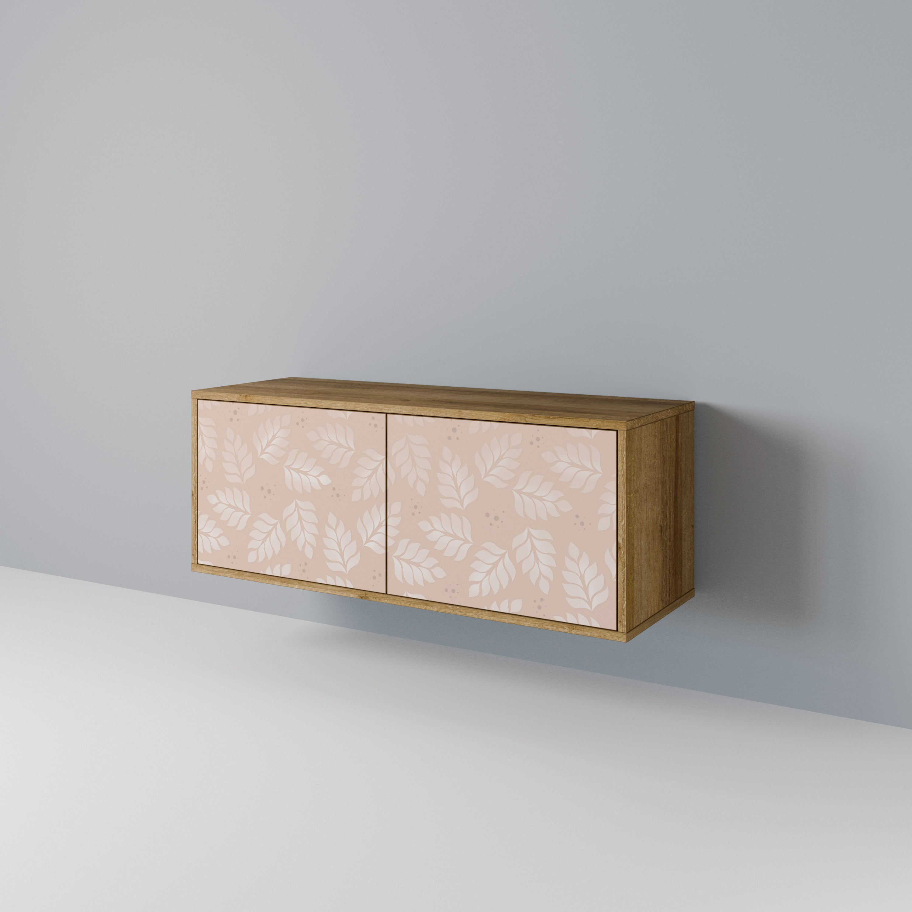 LEAVES ON BEIGE Móvel de TV Compacto de 2 Portas