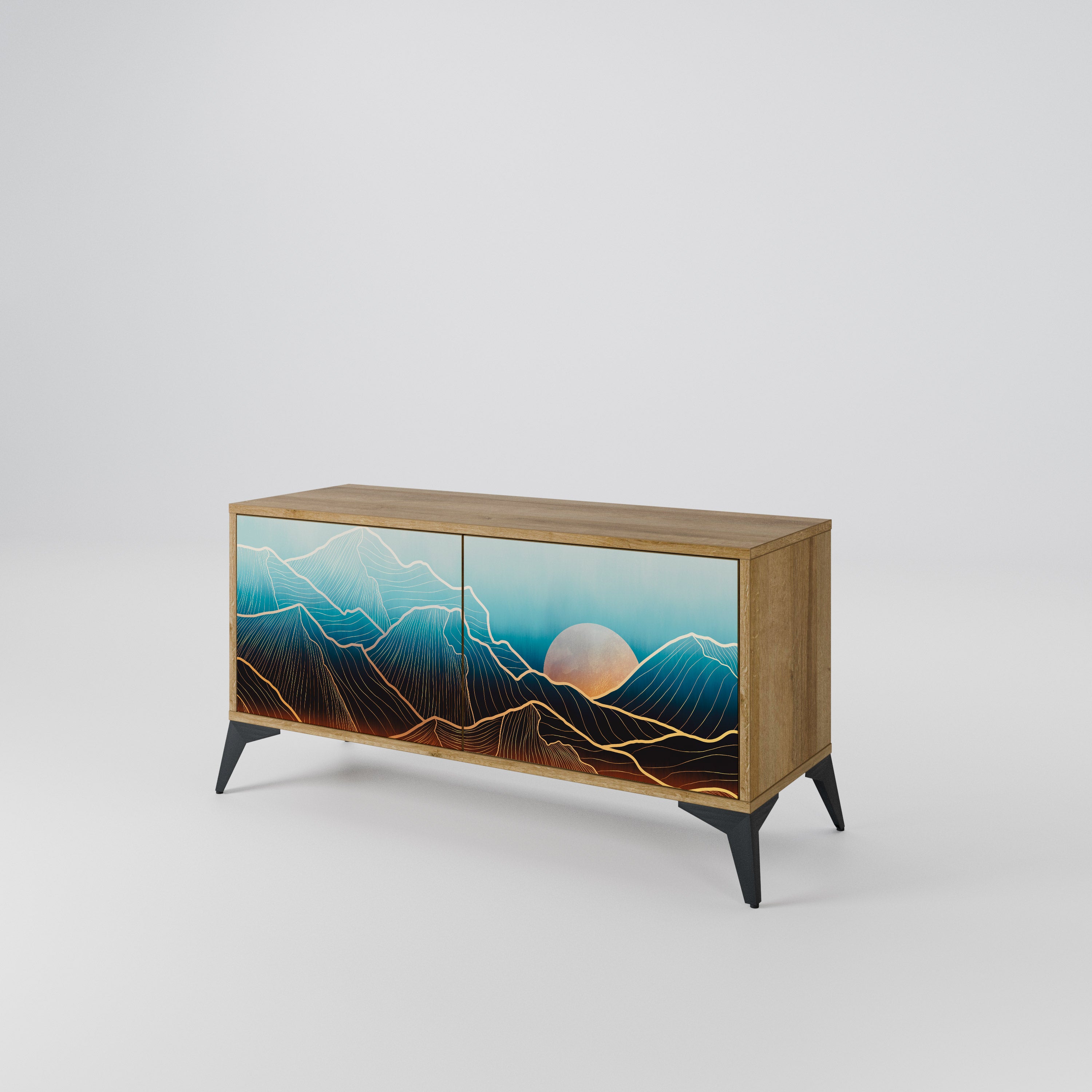 LUNAR SECRETS Móvel de TV Compacto de 2 Portas