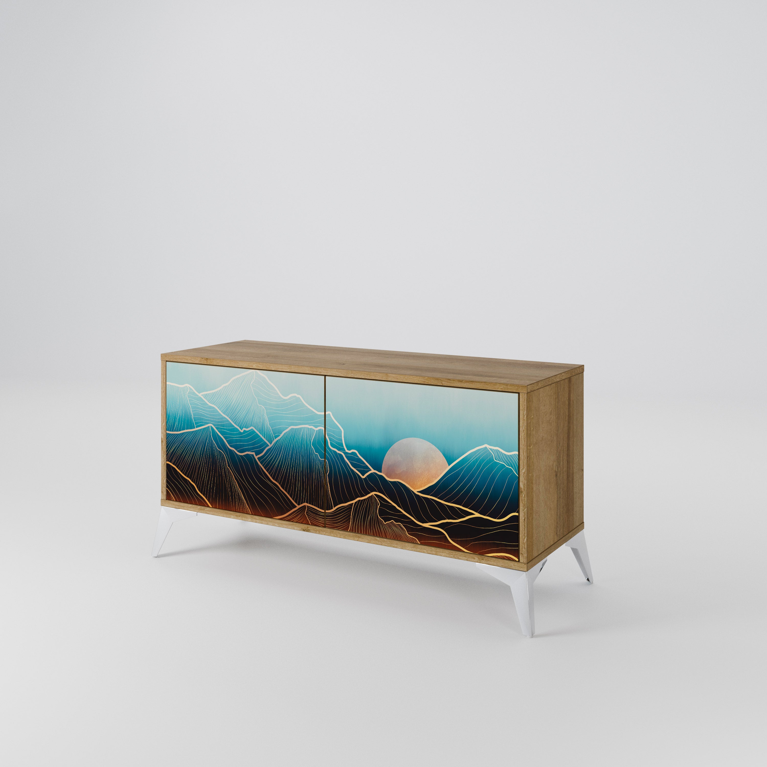 LUNAR SECRETS Móvel de TV Compacto de 2 Portas