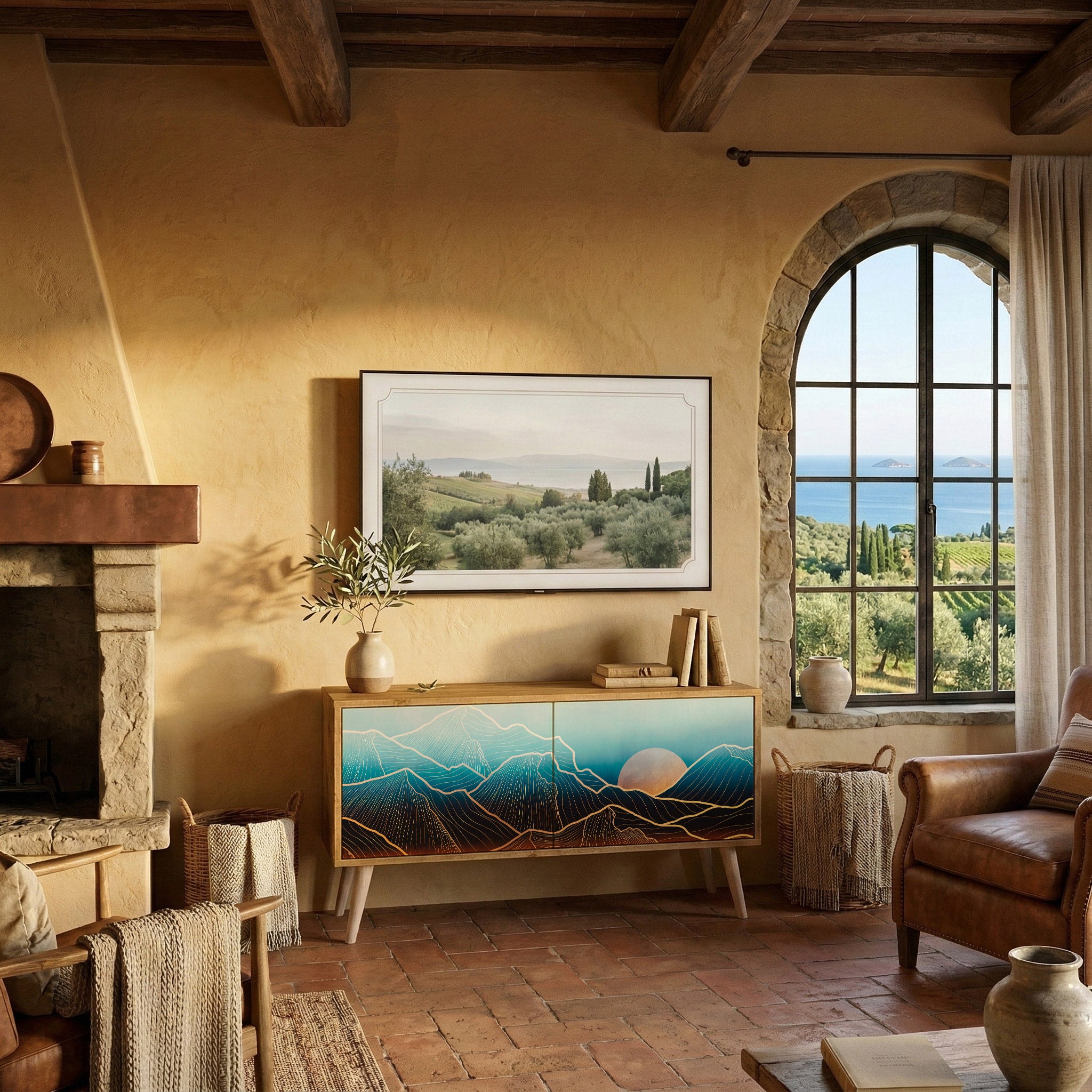 LUNAR SECRETS Móvel de TV Compacto de 2 Portas