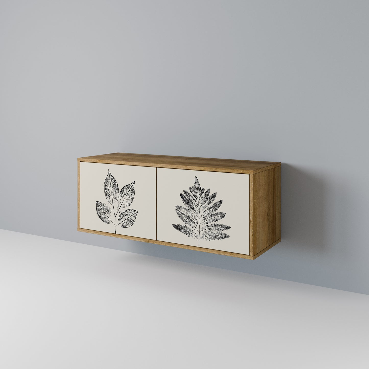 LEAFY STAMPS Móvel de TV Compacto de 2 Portas
