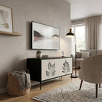 LEAFY STAMPS Compact 2-Door TV Cabinet