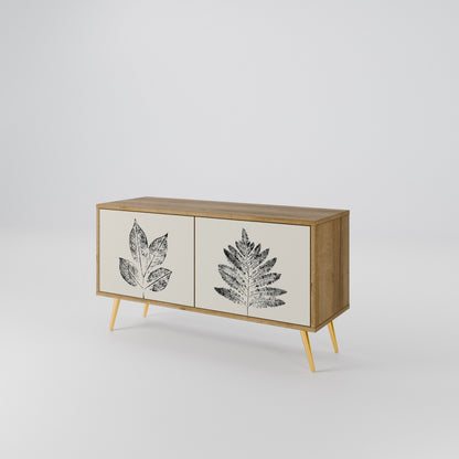 LEAFY STAMPS Móvel de TV Compacto de 2 Portas