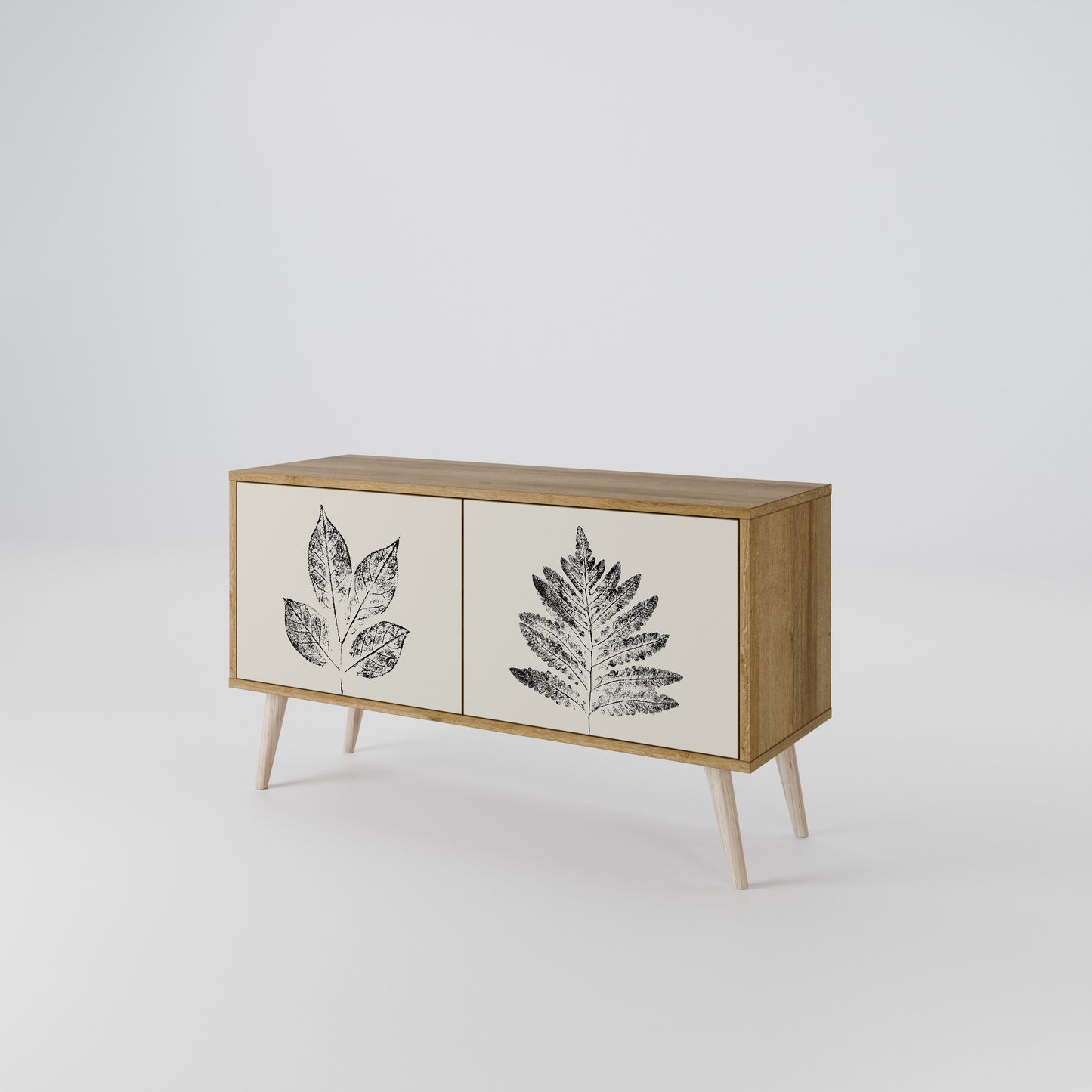 LEAFY STAMPS Móvel de TV Compacto de 2 Portas