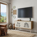 LEAFY STAMPS Compact 2-Door TV Cabinet