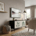 GREEN LEAFY STAMPS Móvel de TV Compacto de 2 Portas