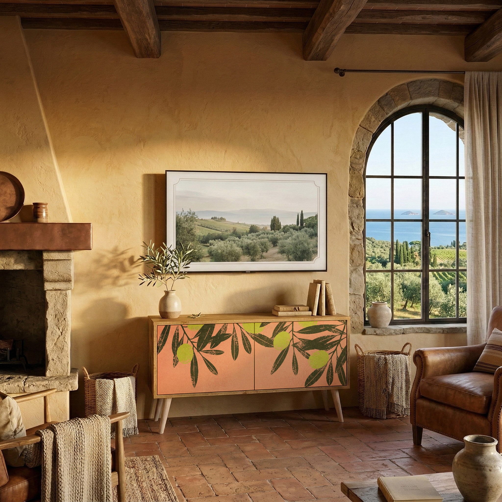 JUICY OLIVES Móvel de TV Compacto de 2 Portas