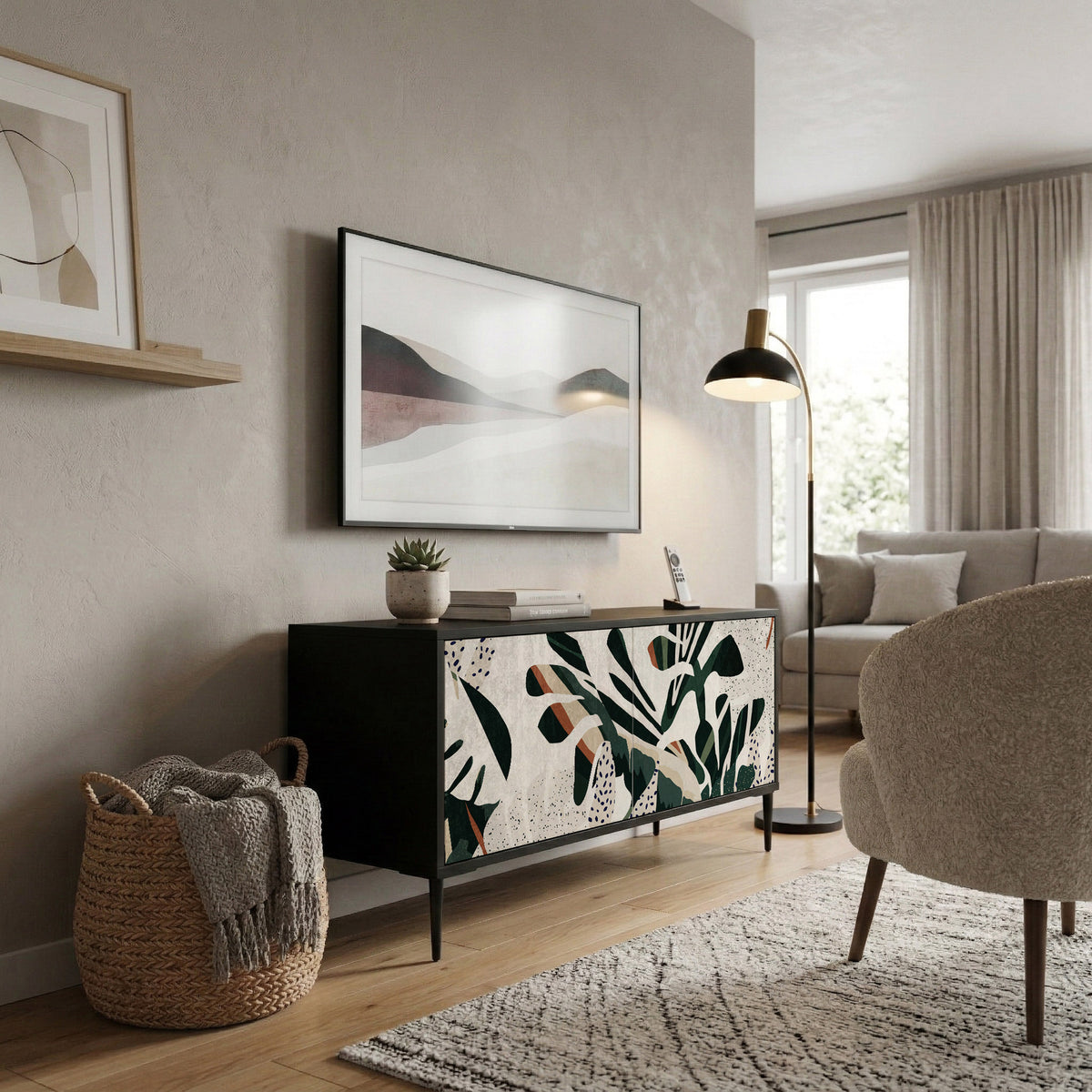 VERDURE FORMATION Compact 2-Door TV Cabinet