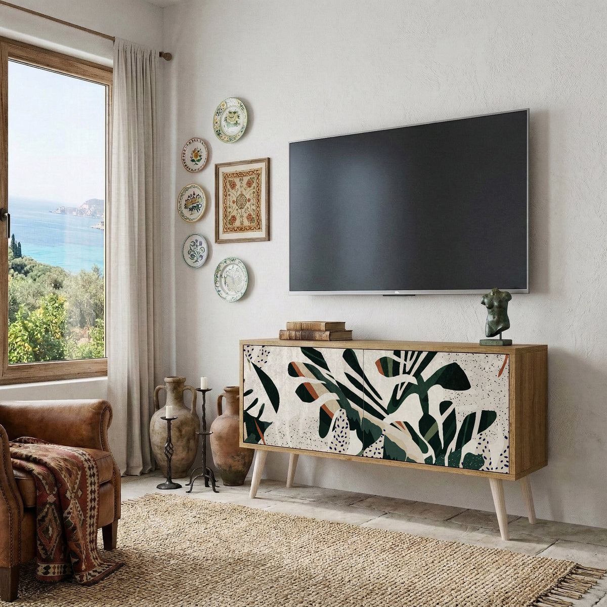 VERDURE FORMATION Móvel de TV Compacto de 2 Portas