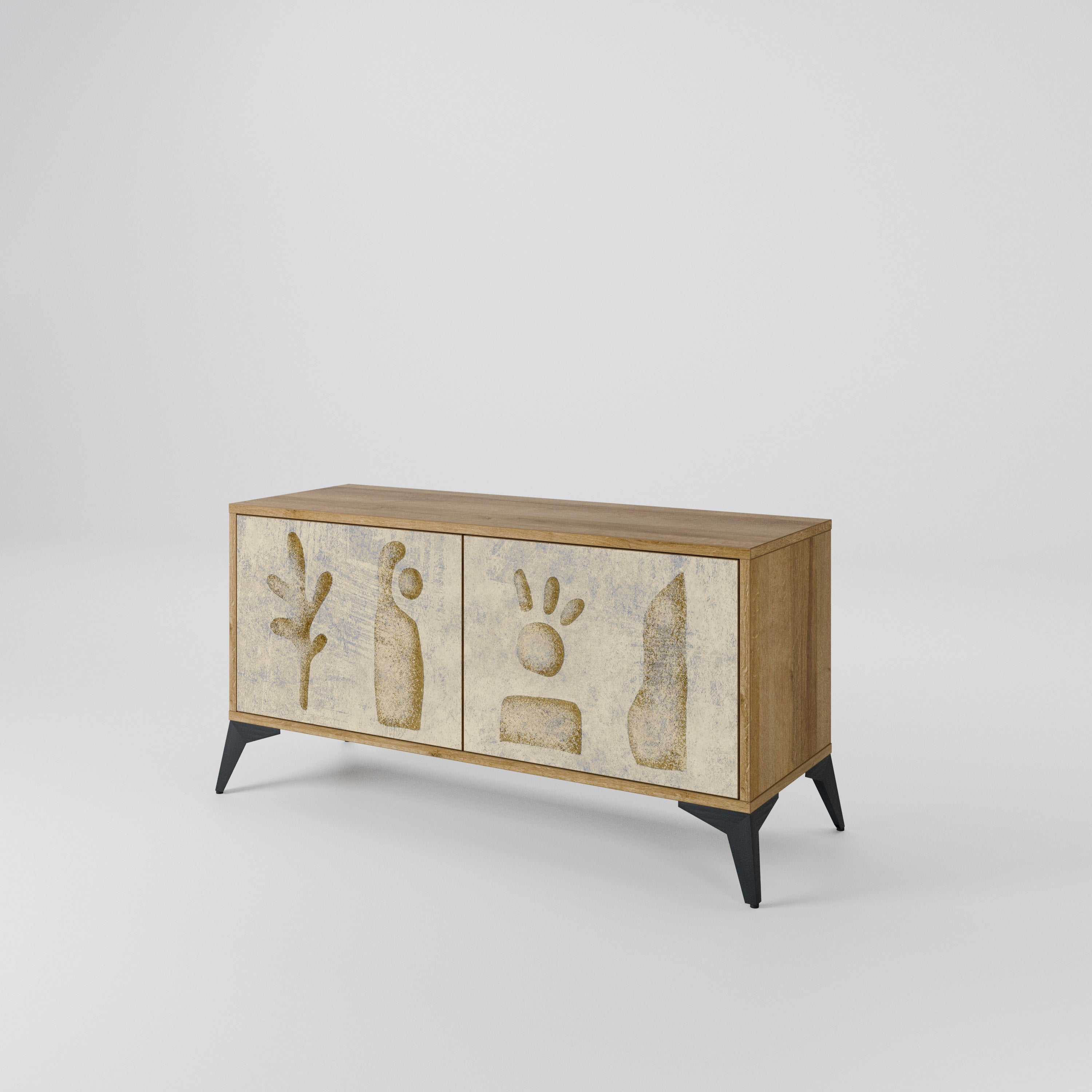 SAND SCULPTURES Móvel de TV Compacto de 2 Portas