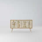 SAND SCULPTURES Móvel de TV Compacto de 2 Portas