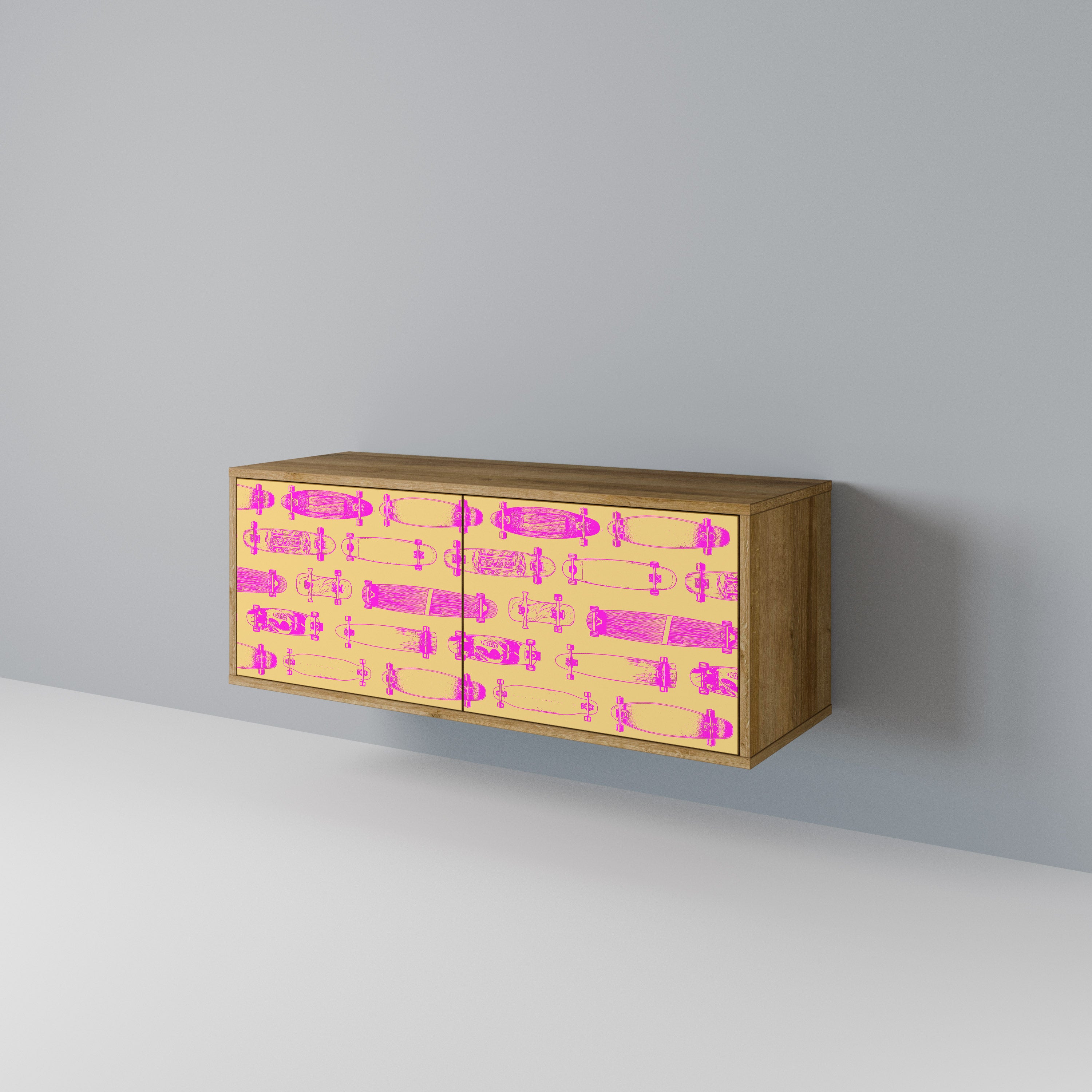 SKATEBOARD ARTISTRY Móvel de TV Compacto de 2 Portas