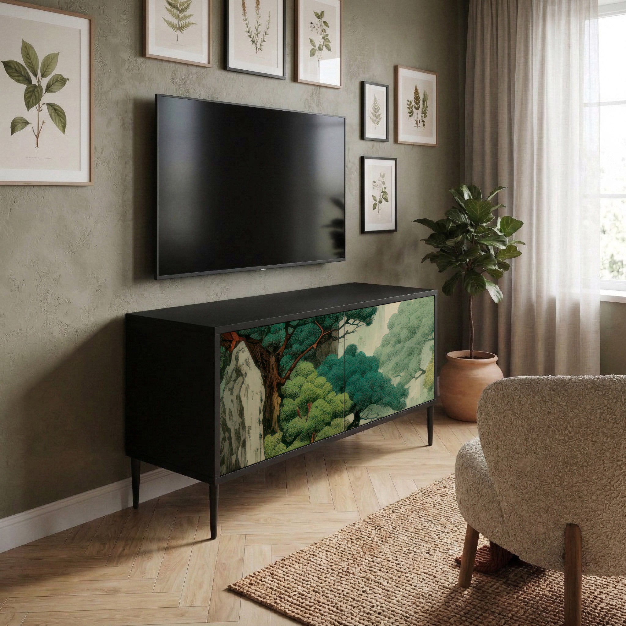 VERDURE ABYSS Móvel de TV Compacto de 2 Portas