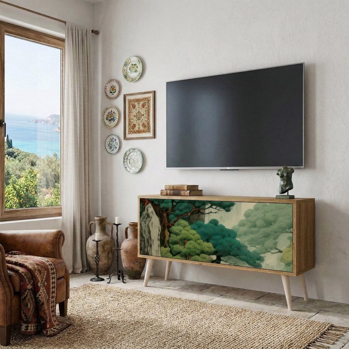 VERDURE ABYSS Móvel de TV Compacto de 2 Portas