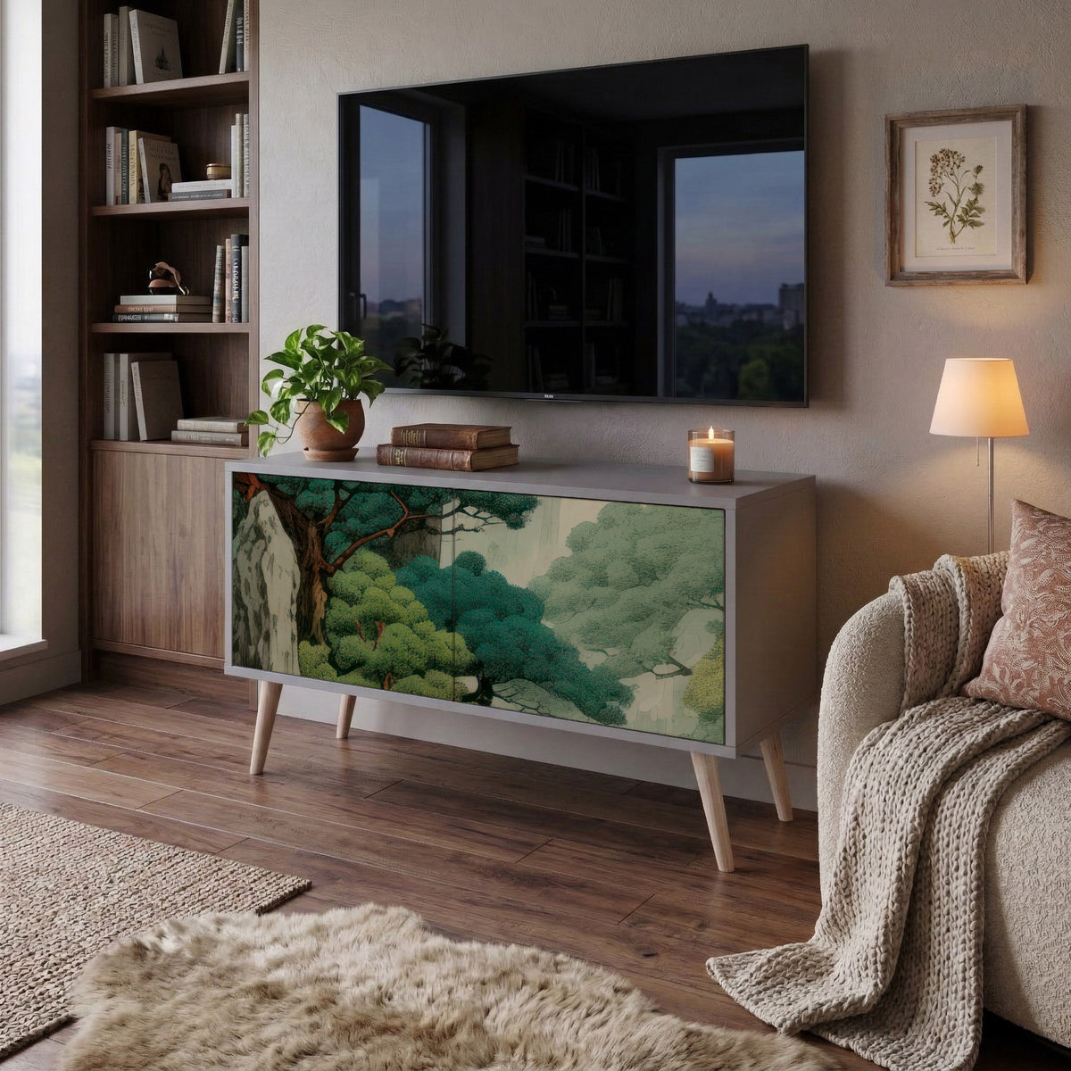 VERDURE ABYSS Móvel de TV Compacto de 2 Portas
