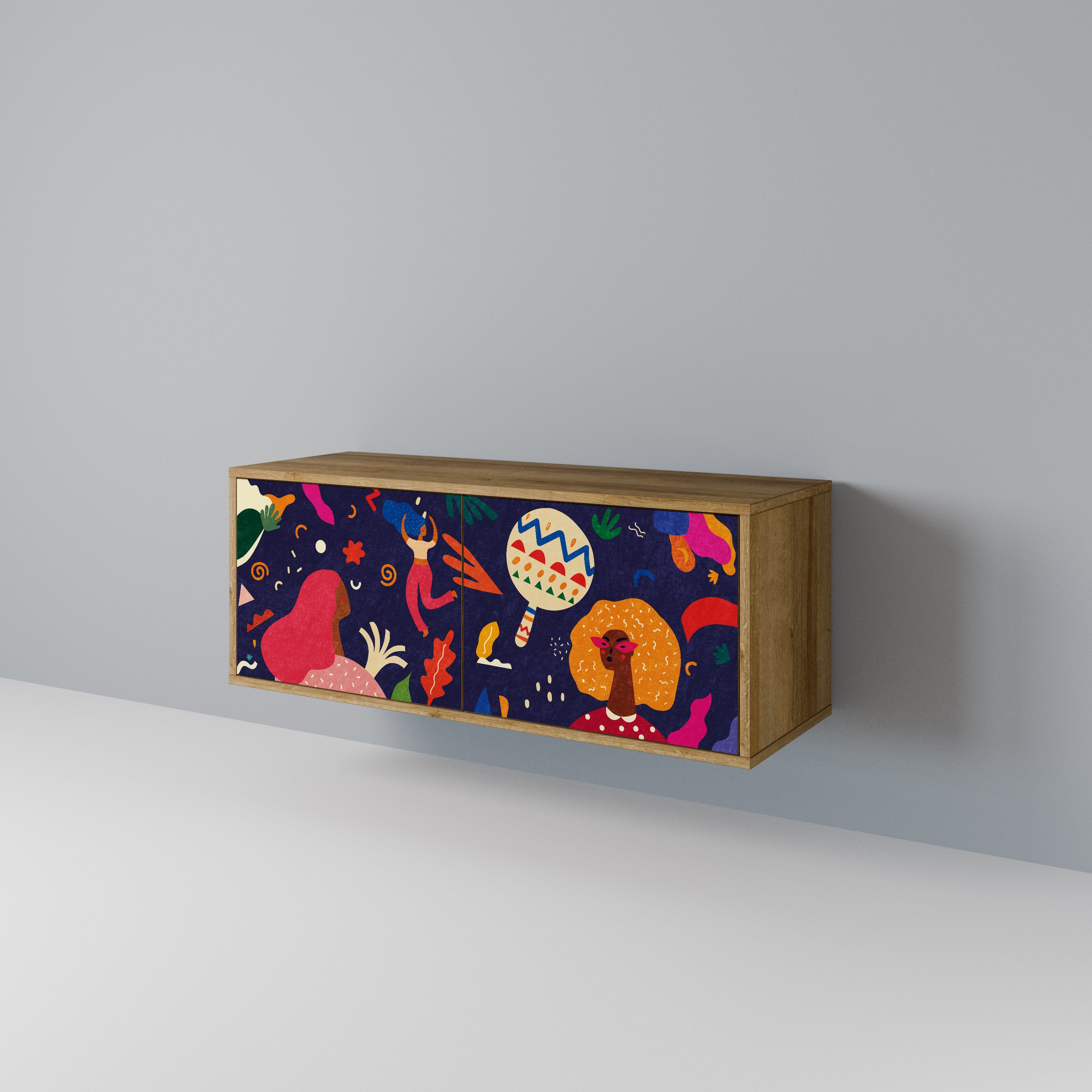 FESTIVE PLEASURES Móvel de TV Compacto de 2 Portas