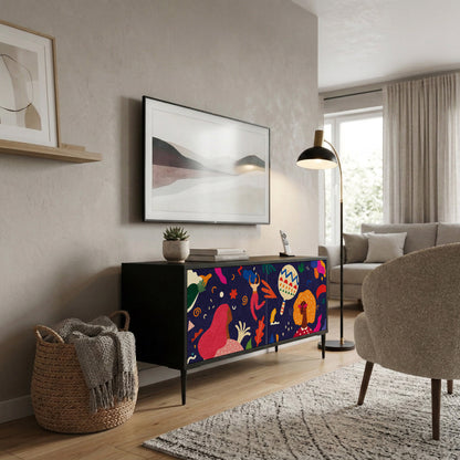 FESTIVE PLEASURES Compact 2-Door TV Cabinet