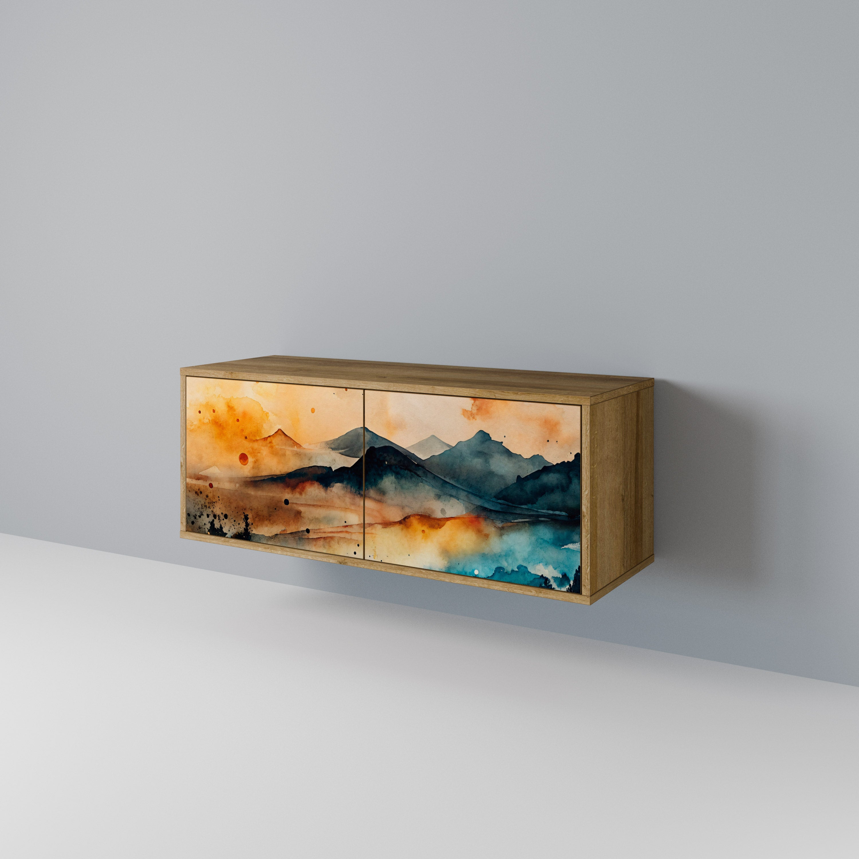 OMINOUS MOUNTAINS Móvel de TV Compacto de 2 Portas