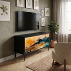 OMINOUS MOUNTAINS Compact 2-Door TV Cabinet