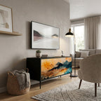 OMINOUS MOUNTAINS Compact 2-Door TV Cabinet