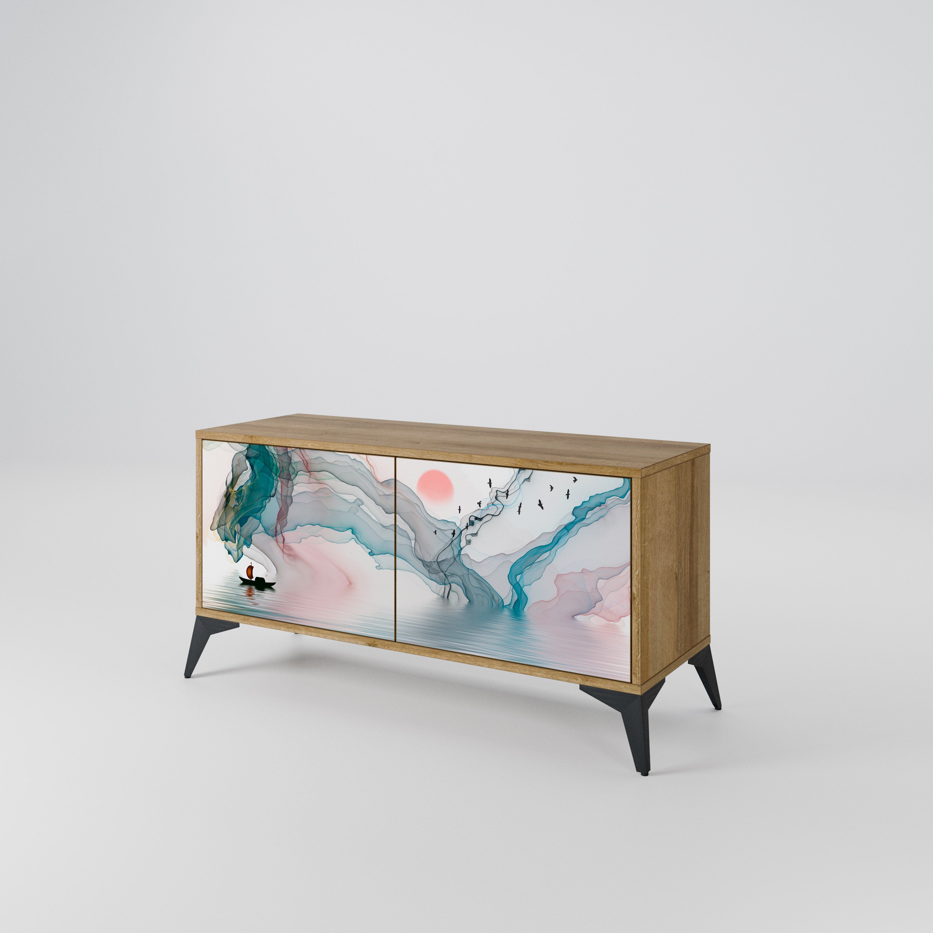 VELVET CROSSING Compact 2-Door TV Cabinet