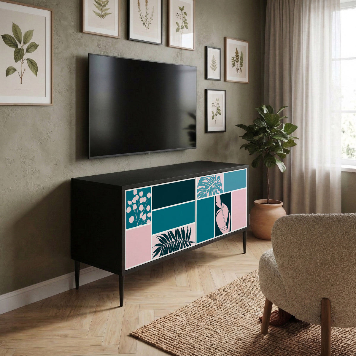 COMBINATION OF SHAPES Móvel de TV Compacto de 2 Portas