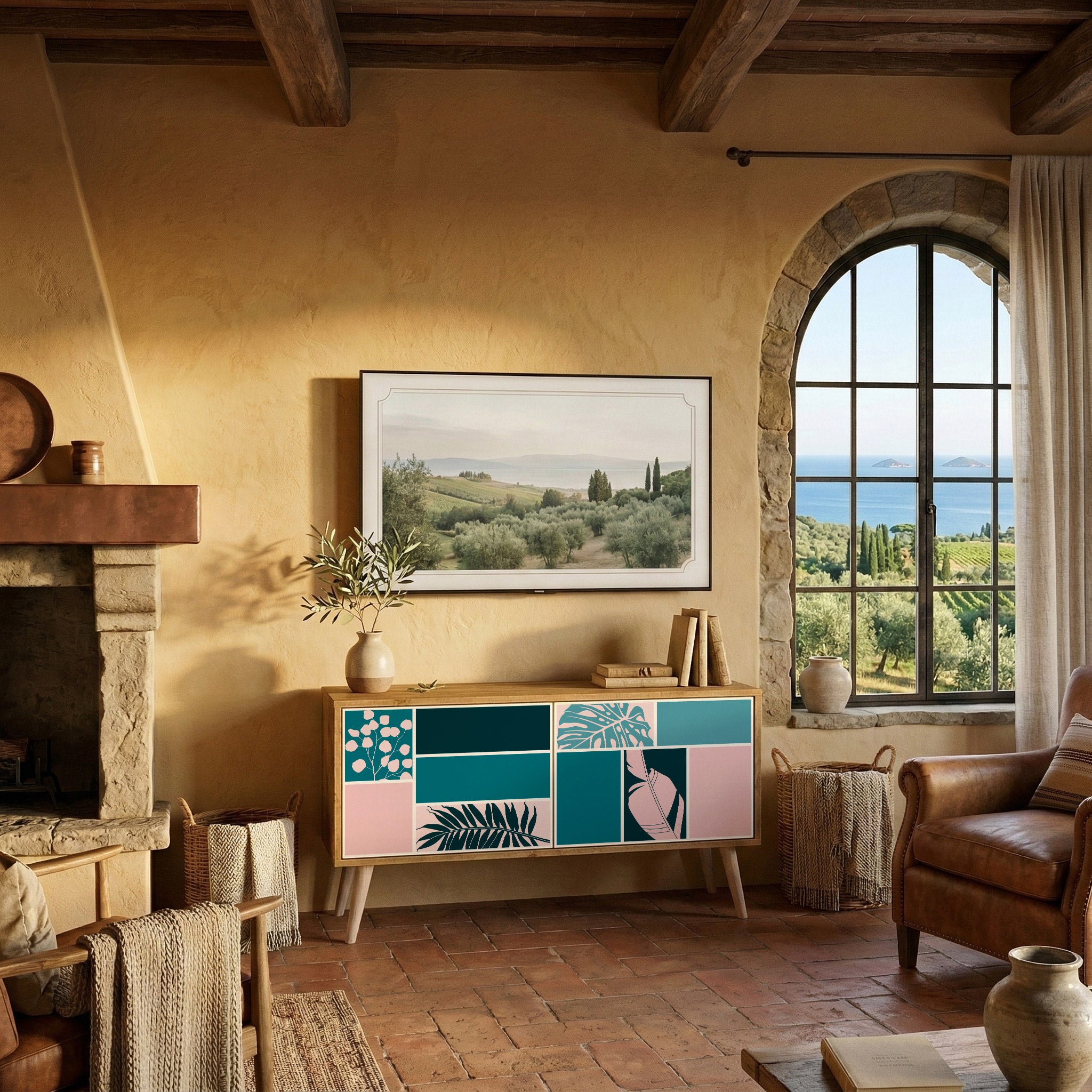 COMBINATION OF SHAPES Móvel de TV Compacto de 2 Portas