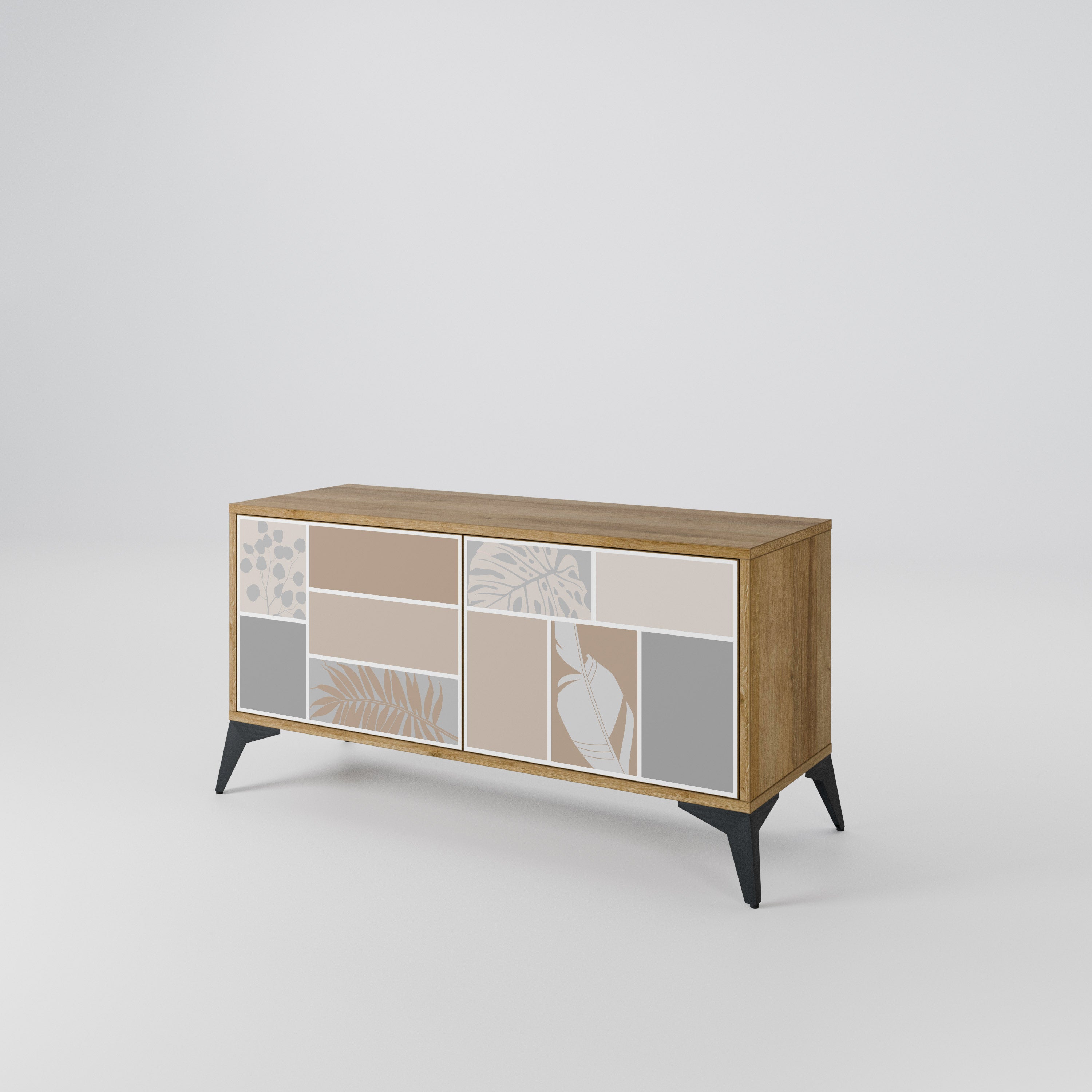 TROPICAL SHAPES Compact 2-Door TV Cabinet