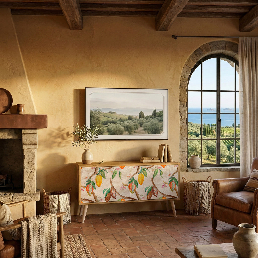 COCOA FRUITS Móvel de TV Compacto de 2 Portas