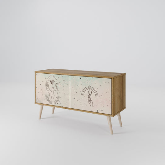 DELICATE BEAUTY Compact 2-Door TV Cabinet