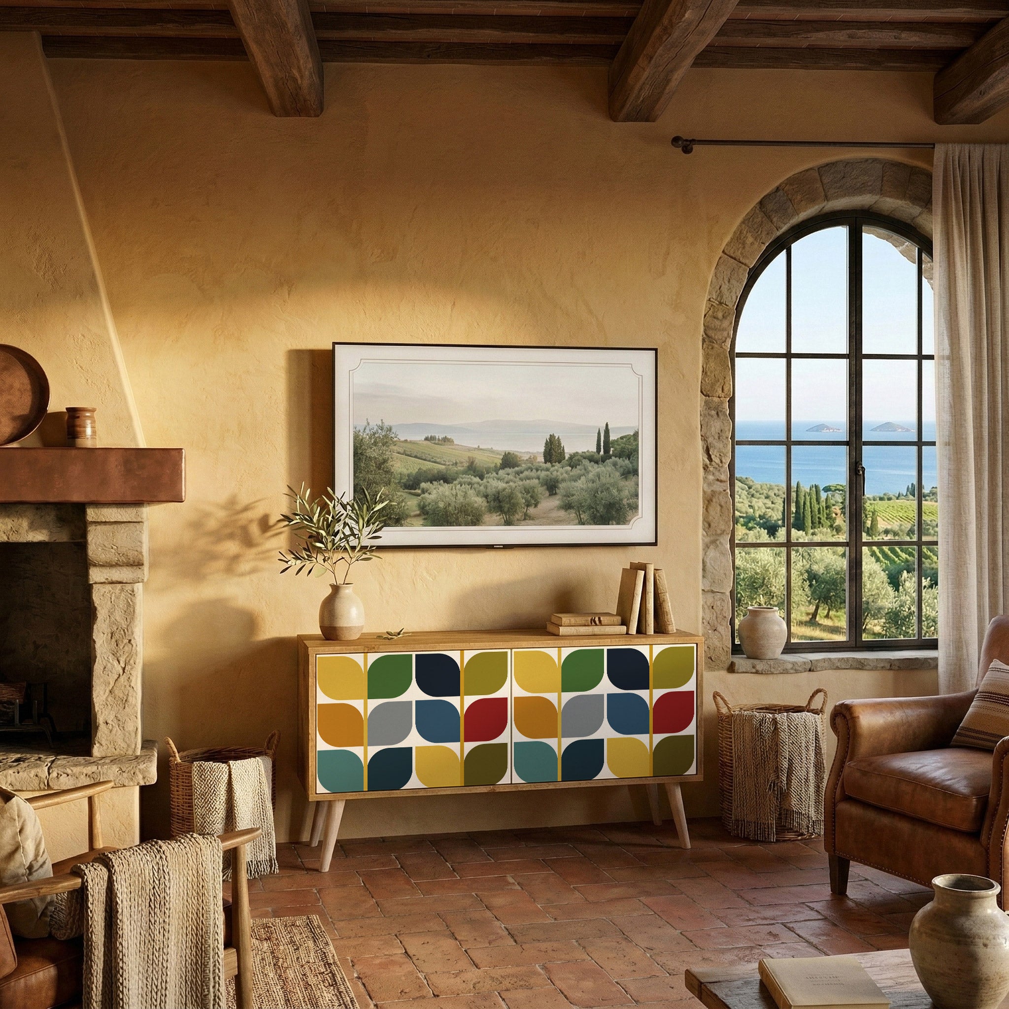 WEIGHTLESS HOURS Móvel de TV Compacto de 2 Portas