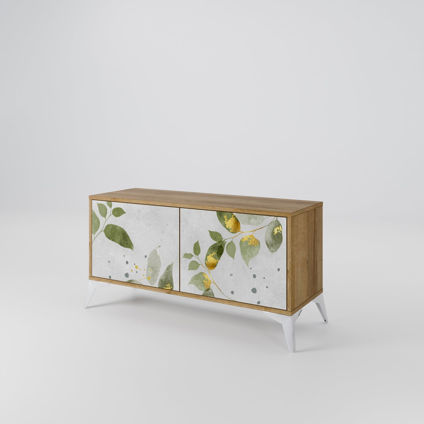 ELEGANT BOTANICS Móvel de TV Compacto de 2 Portas