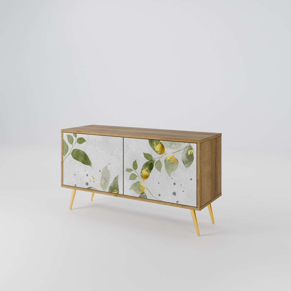 ELEGANT BOTANICS Móvel de TV Compacto de 2 Portas