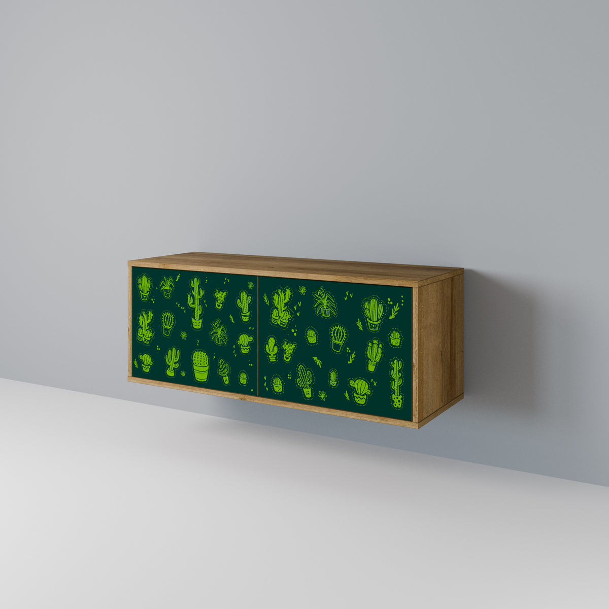 DESERT GREEN Móvel de TV Compacto de 2 Portas