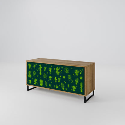 DESERT GREEN Móvel de TV Compacto de 2 Portas
