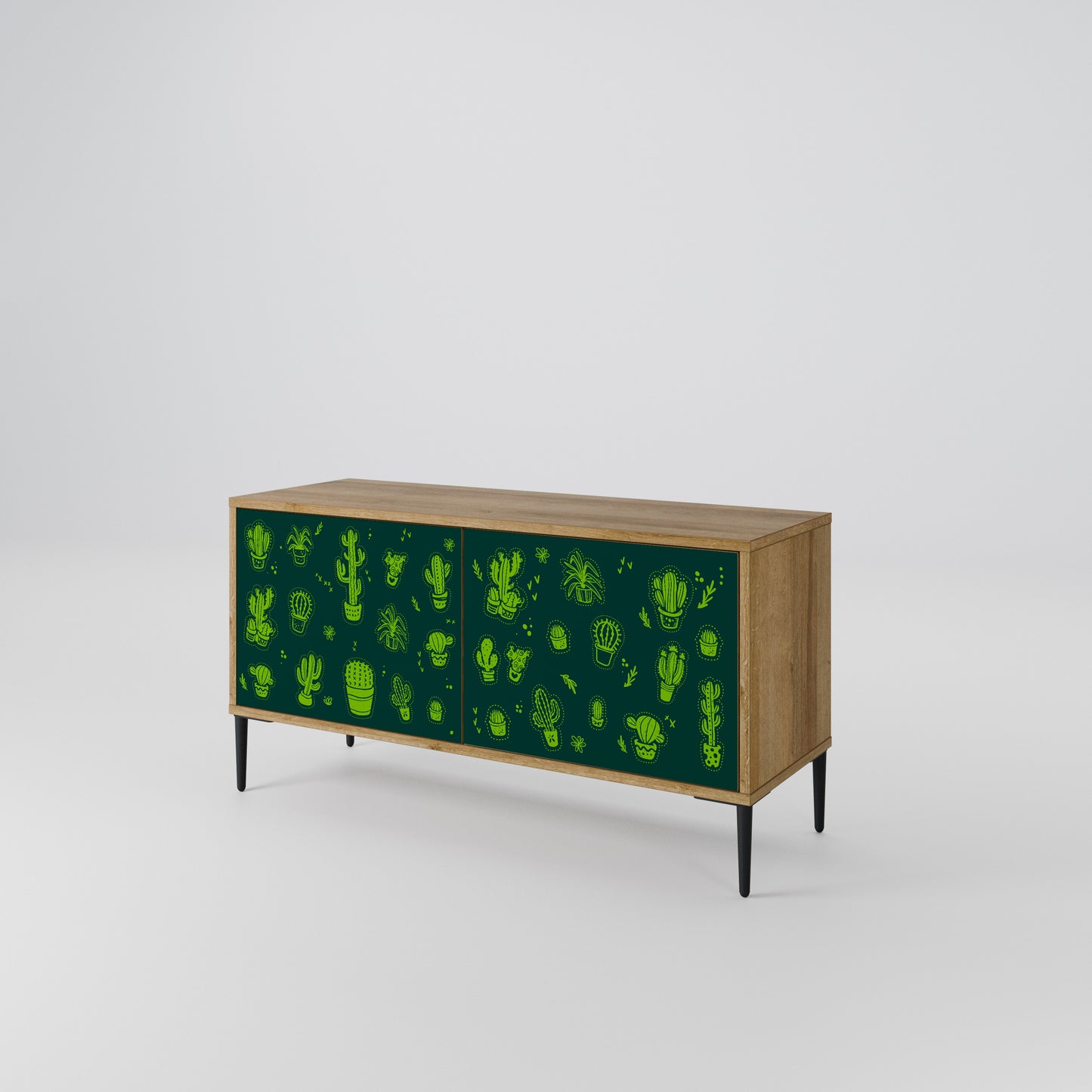 DESERT GREEN Móvel de TV Compacto de 2 Portas