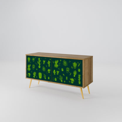 DESERT GREEN Móvel de TV Compacto de 2 Portas