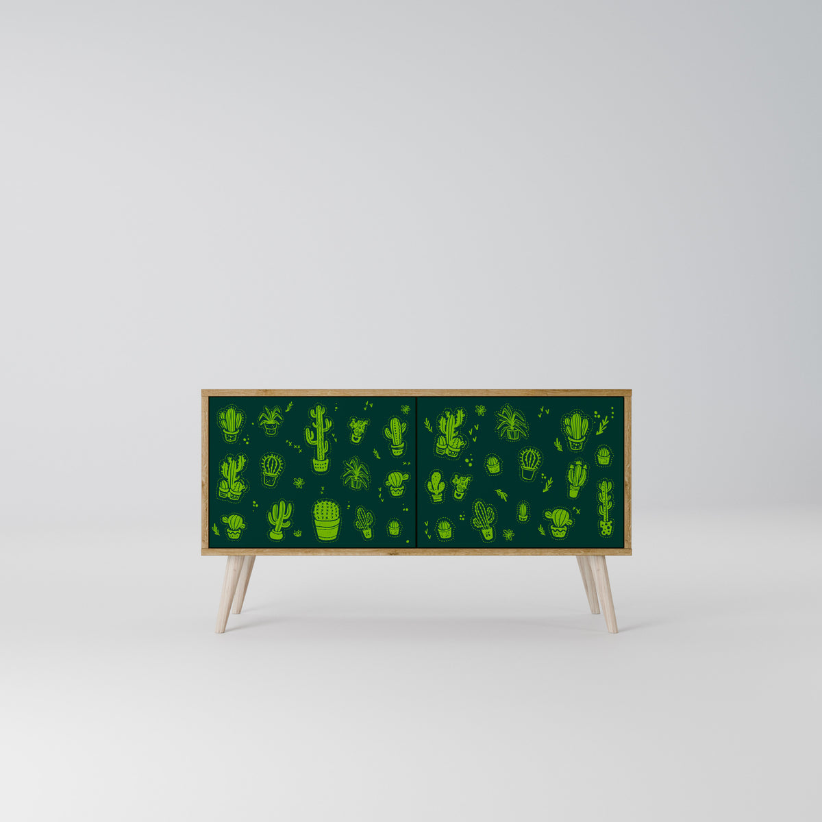 DESERT GREEN Móvel de TV Compacto de 2 Portas