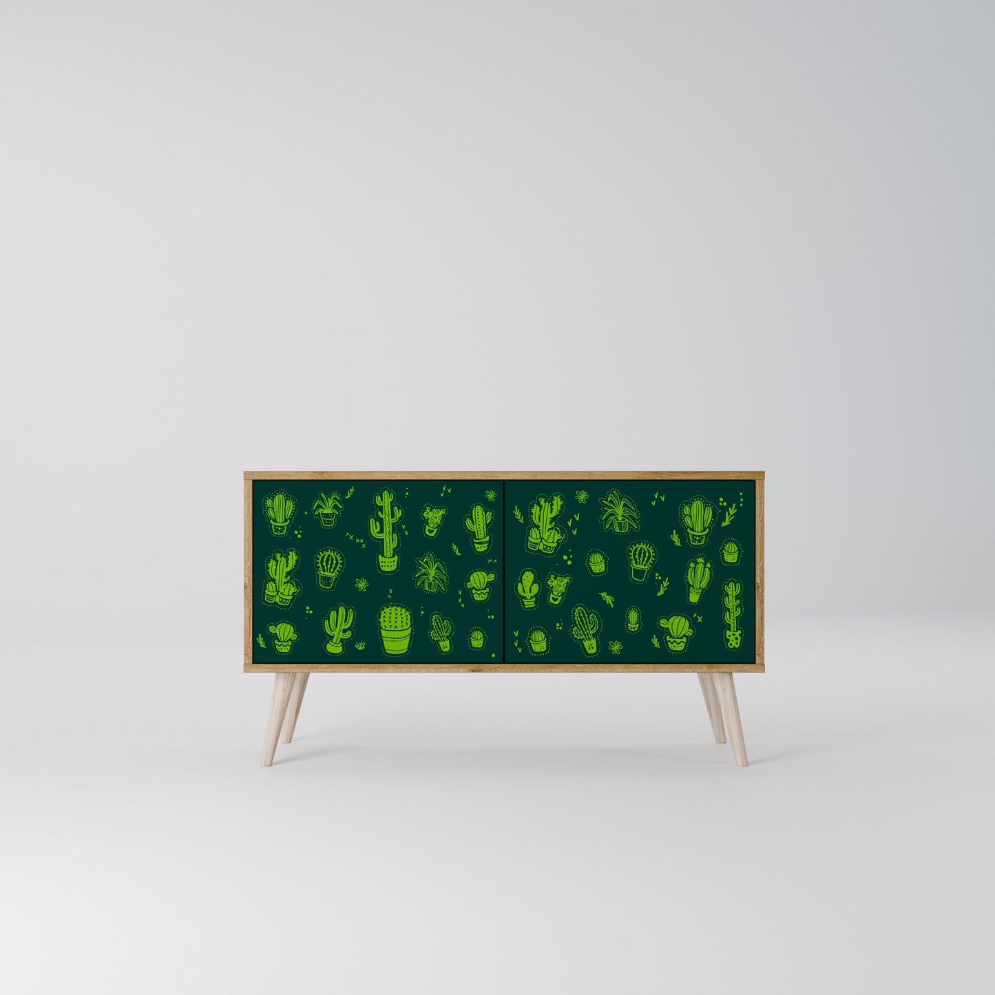 DESERT GREEN Móvel de TV Compacto de 2 Portas