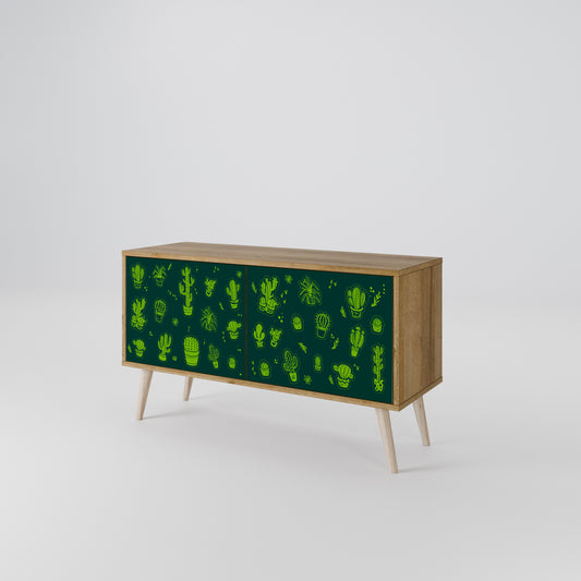 DESERT GREEN Móvel de TV Compacto de 2 Portas