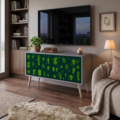 DESERT GREEN Móvel de TV Compacto de 2 Portas