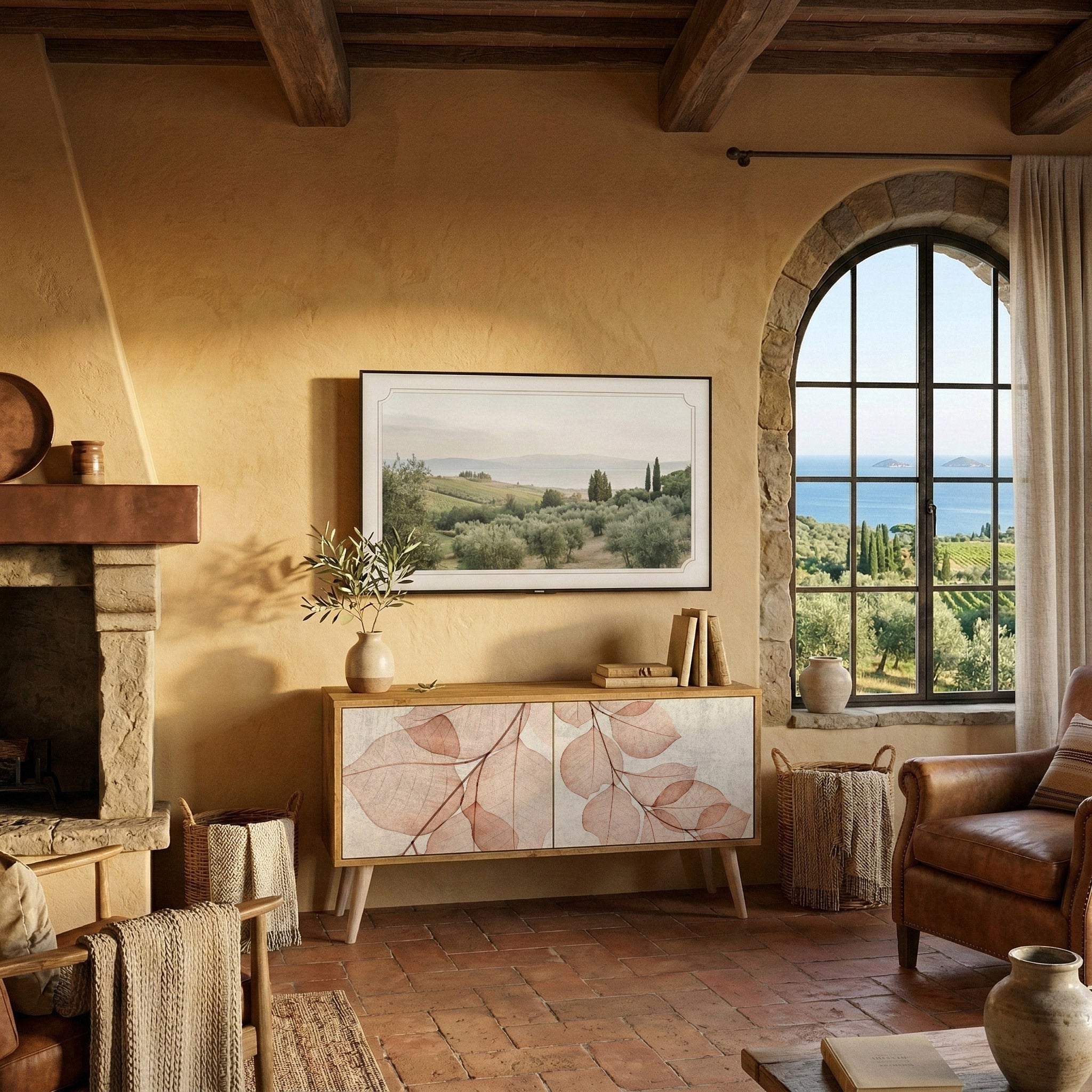 AUTUMN FRAGILITY Móvel de TV Compacto de 2 Portas