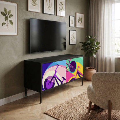 BIKE DREAMS Móvel de TV Compacto de 2 Portas
