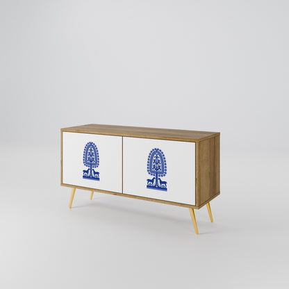 POLISH FOLK ART Móvel de TV Compacto de 2 Portas