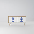 POLISH FOLK ART Compact 2-Door TV Cabinet